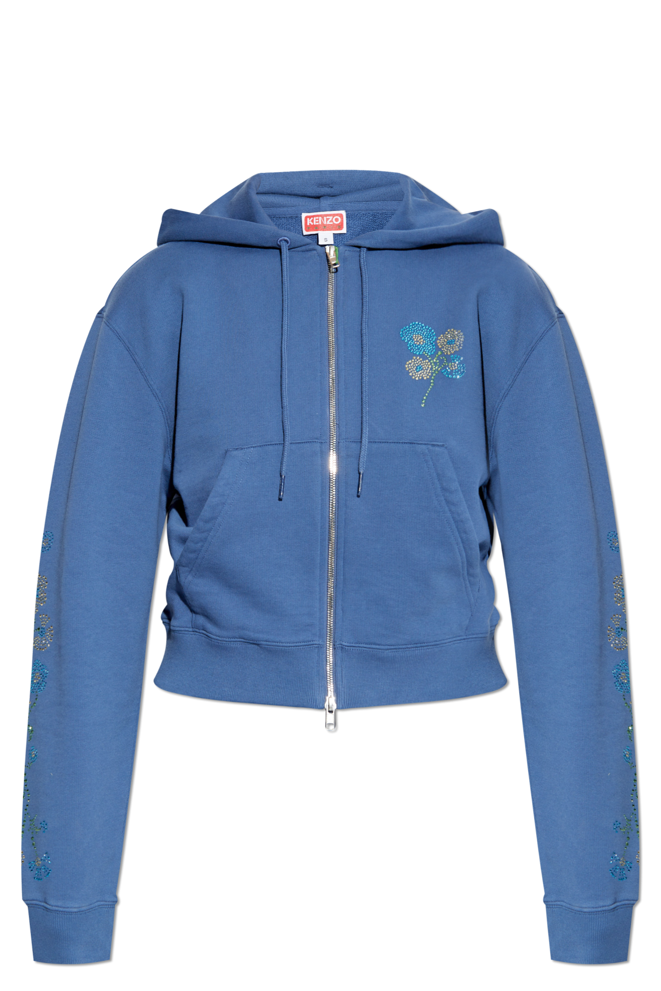 Blue Hoodie with shimmering appliques Kenzo Vitkac Canada
